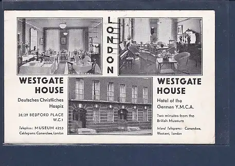 AK London Westgate House Deutsches Christliches Hospiz 1936