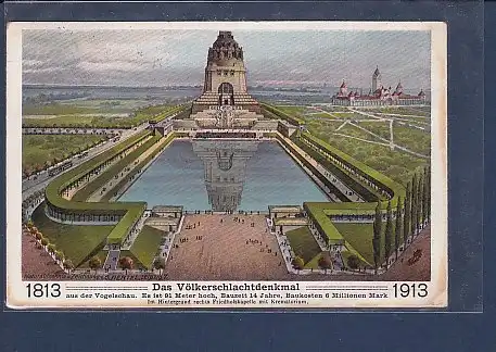 AK Das Völkerschlachtdenkmal aus der Vogelschau 1913