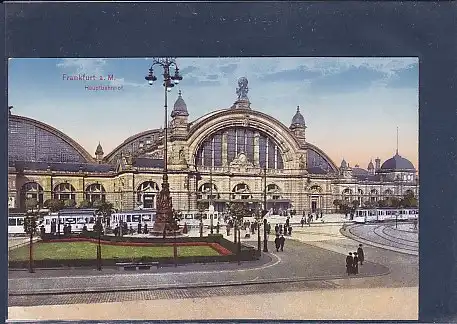 AK Frankfurt a.M. Hauptbahnhof 1920
