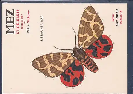 5. Brauner Bär  MEZ Stick-Karte auszusticken mit MEZ Stickgarn