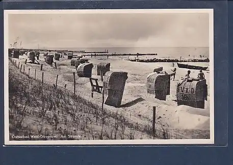 AK Ostseebad Wald-Dievenow Am Strande 1933