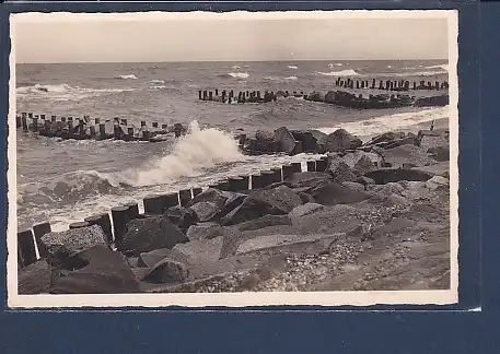 AK Ostseebad Horst Wellenbrecher am Leichtturm 1940