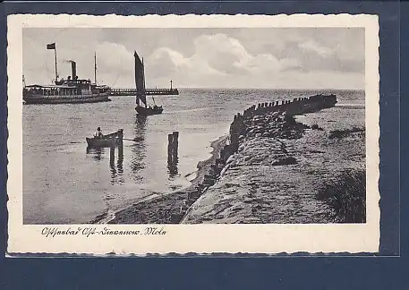 AK Ostseebad Ost Dievenow Mole 1936