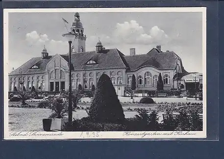 AK Seebad Swinemünde Konzertgarten mit Kurhaus 1935