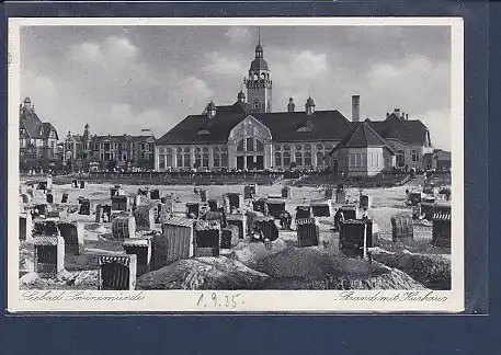 AK Seebad Swinemünde Strand mit Kurhaus 1935