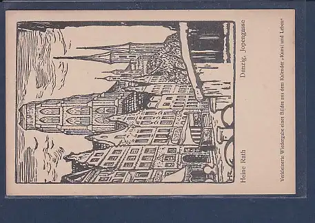 AK Danzig, Jopengasse Heine Rath 1940