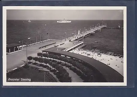 Photo AK Zoppoter Seesteg 1930