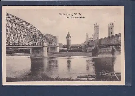 AK Marienburg W.-Pr. Die Eisenbahnbrücke 1930