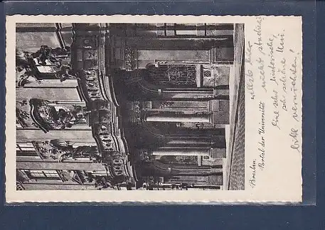 AK Breslau Portal der Universität 1940