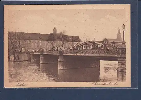 AK Breslau Universitätsbrücke 1930