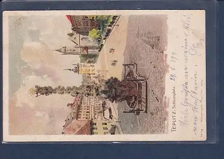 AK Teplitz Schlossplatz 1899