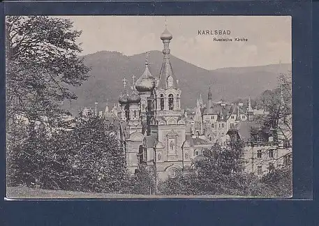 AK Karlsbad Russische Kirche 1910
