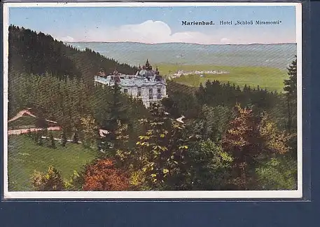AK Marienbad Hotel Schloß Miramonti 1933