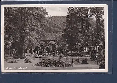 AK Karlsbad Im Posthof 1940