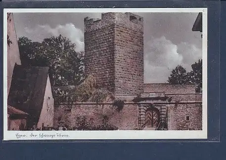 AK Eger Der Schwarze Turm 1940