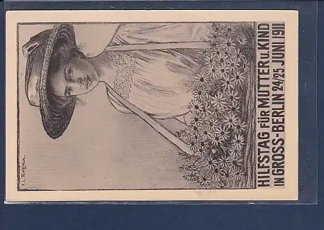 AK Hilfstag für Mutter u. Kind in Gross Berlin 24/25 Juni 1911