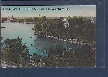 AK Spree Garten Treptow Blick vom Aussichtsturm 1911