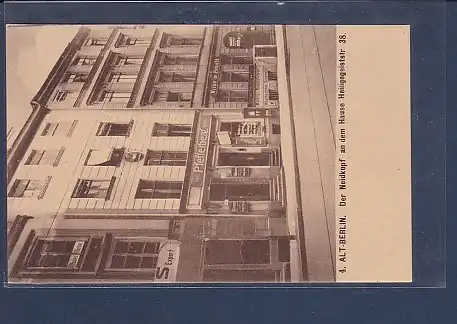 AK 4. Alt-Berlin Der Neidkopf an dem Haus Heiligegeiststr. 38 1920