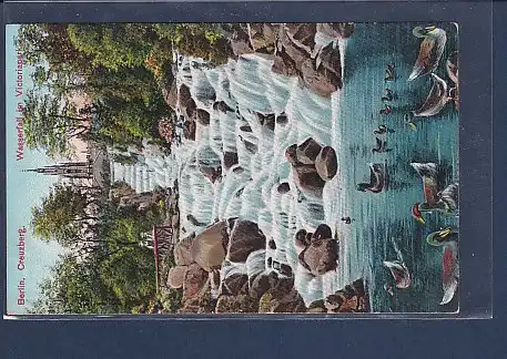 AK Berlin Creuzberg Wasserfall im Victoriapark 1920
