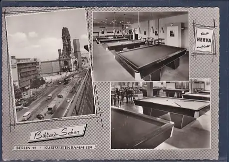 AK Billard Salon Berlin Kurfürstendamm 229 3.Ansichten 1960