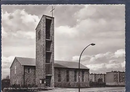 AK Berlin Britz ev. Kirche Hephatha 1965