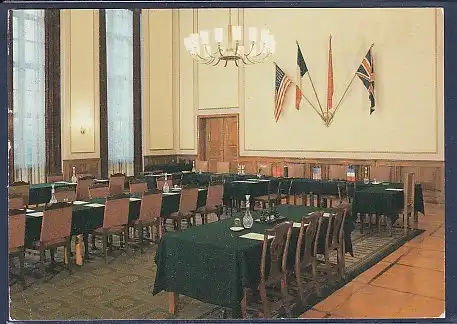 AK Gedenkstätte Berlin Karlshorst Der Saal in dem am 8.Mai.1945 die bedingungslose Kapitulation 1988