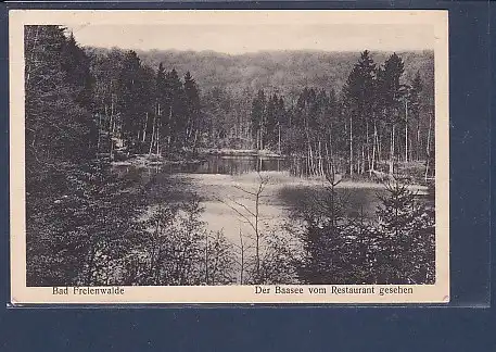 AK Bad Freienwalde Der Baasee vom Restaurant gesehen 1930