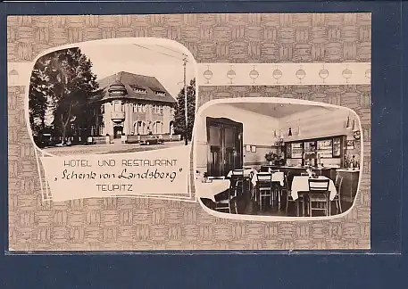 AK Hotel und Restaurant Schenk von Landsberg Teupitz 2.Ansichten 1967