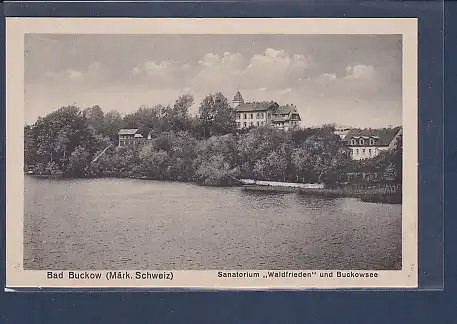 AK Bad Buckow Sanatorium Waldfrieden und Buckowsee 1925