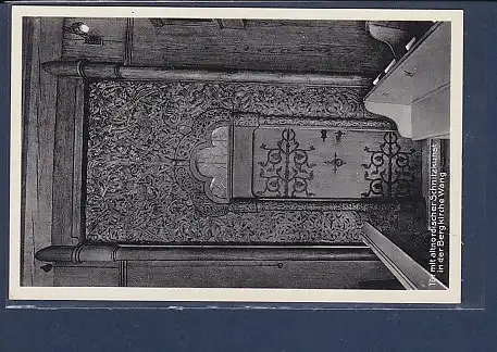 AK Tür mit altnordischer Schnitzkunst in der Bergkirche Wang 1940