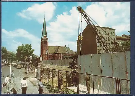 AK Berlin Die Mauer an der Bernauer Straße 1980