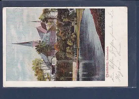 AK Chemnitz Schlossteich 1908