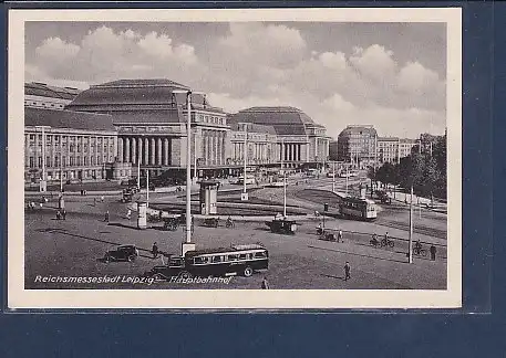 AK Reichsmessestadt Leipzig - Hauptbahnhof 1930