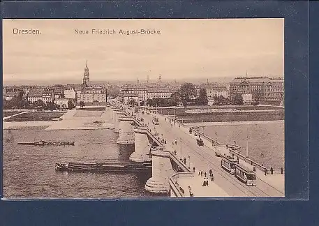 AK Dresden Neue Friedrich August Brücke 1920