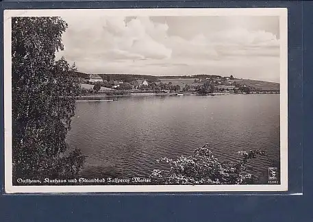 AK Gasthaus, Kurhaus und Strandbad Talsperre Malter 1937