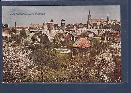 AK Das tausendjährige Bautzen Blick nach der Kronprinzenbrücke 1920