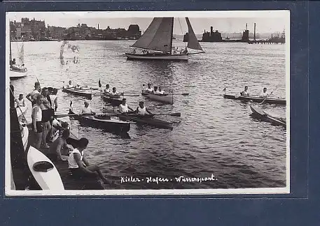 Photo AK Kieler Hafen Wassersport ( Ruderboote) 1929