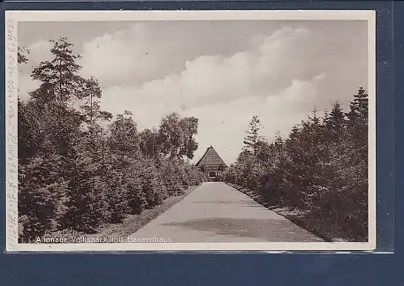 AK Altonaer Volkspark mit Bauernhaus 1933