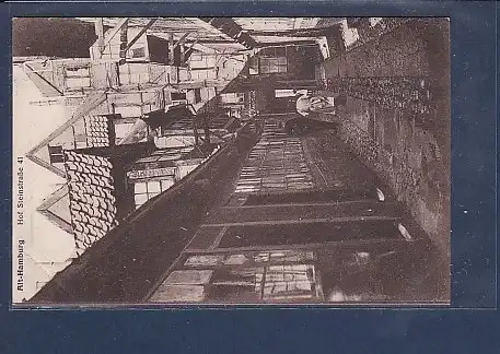 AK Alt-Hamburg Hof Steinstraße 41 1920
