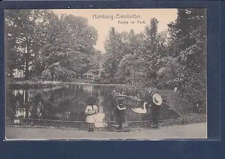 AK Hamburg Eimsbüttel Partie im Park 1910