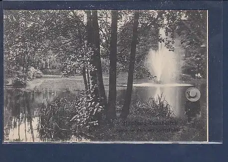AK Hamburg Eimsbüttel Partie im Park mit Springbrunnen 1910