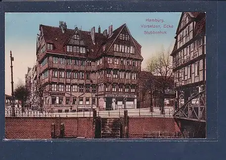 AK Hamburg Vorsetzen Ecke Stubbenhuk 1920