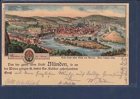 AK Von der guten alten Stadt Münden, so an der Werra 1900
