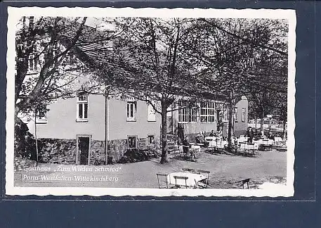 AK Gasthaus Zum Wilden Schmied Porta Westfalica-Wittekindsberg 1959