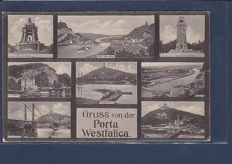 AK Gruss von der Porta Westfalica 8.Ansichten Jacobsberg 1925