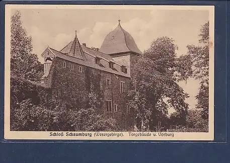 AK Schloß Schaumburg ( Wesergebirge) Torgebäude u. Vorburg 1932