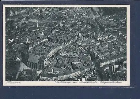 AK Hannover Stadtinneres m. Marktkirche Fliegeraufnahme 1933