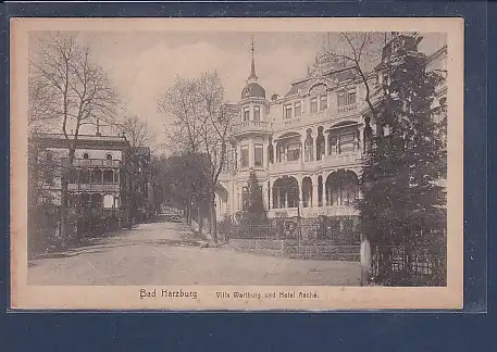 AK Bad Harzburg Villa Wartburg und Hotel Asche 1920