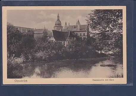 AK Osnabrück Haasepartie mit Dom 1930