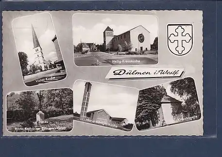 AK Dülmen i. Westf. 5.Ansichten Victor Kirche 1964